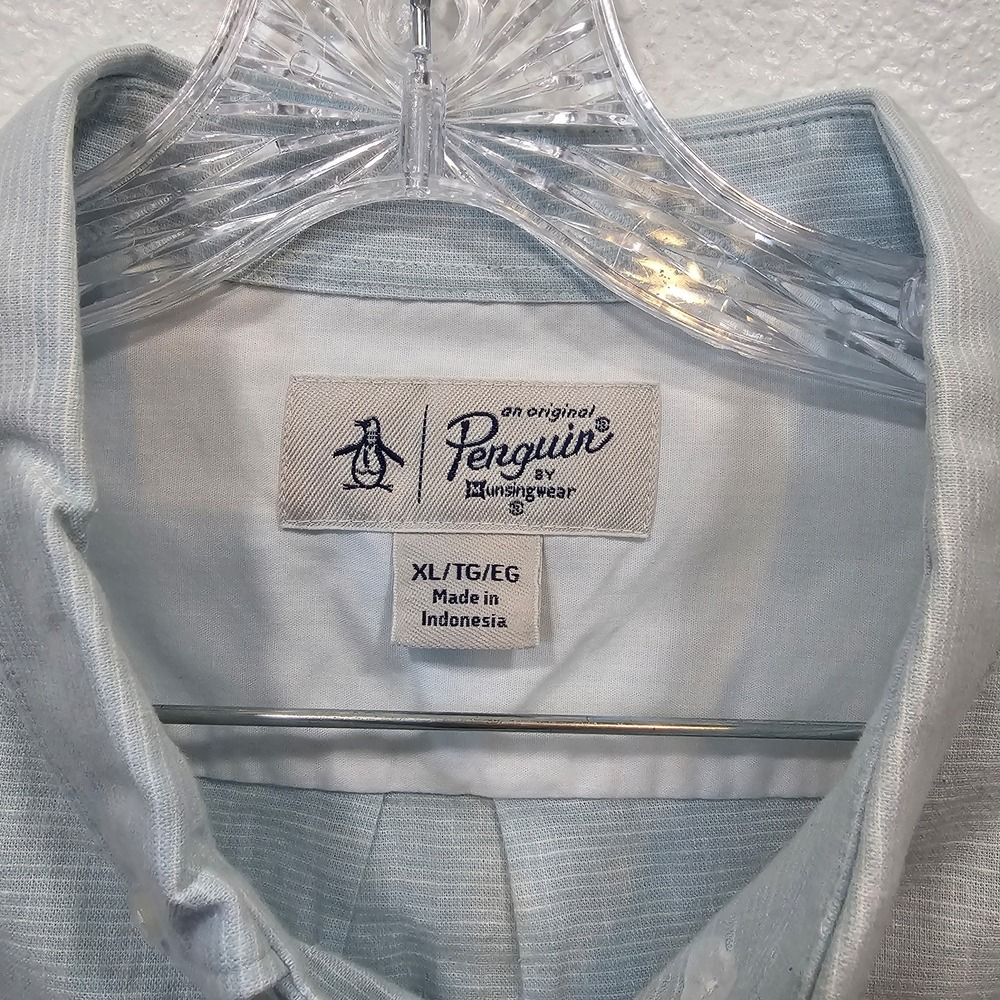 Penguin by Munsingwear Longsleeve Men's Blue‎ Polo Size XL - Picture 4 of 6